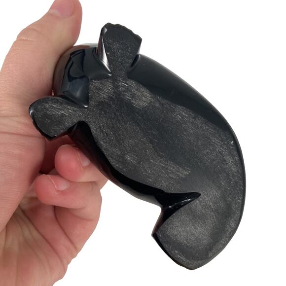 Vintage seal black onyx statue - Picture 4 of 8